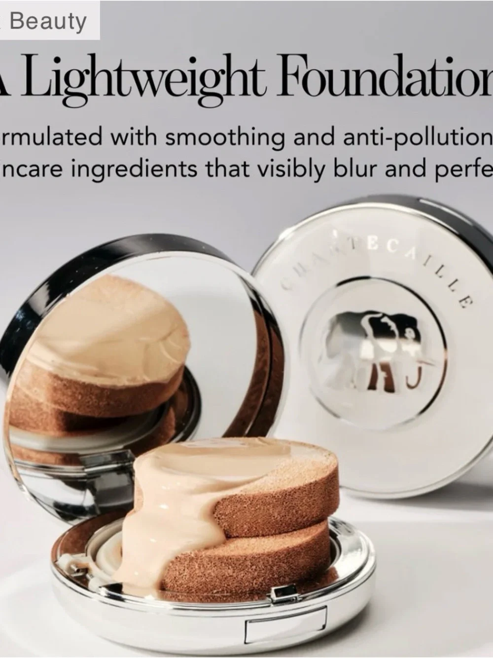 Chantecaille Future Skin Cushion Foundation with Refill- Wheat MSRP $146 NIB